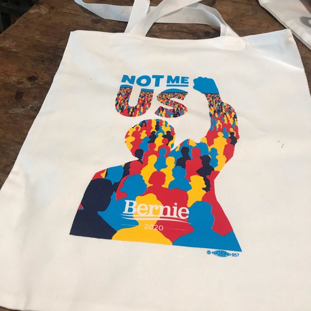 New old stock white Bernie tote bag